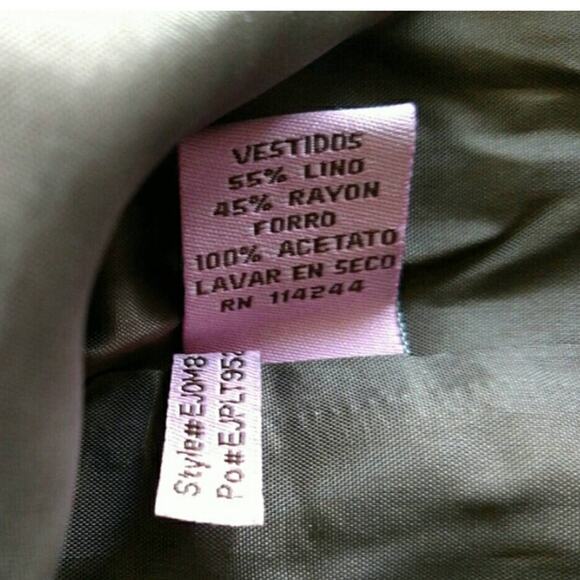 Eliza J Halter Dress Brown Turquoise Floral Linen Rayon 4 - Picture 8 of 8